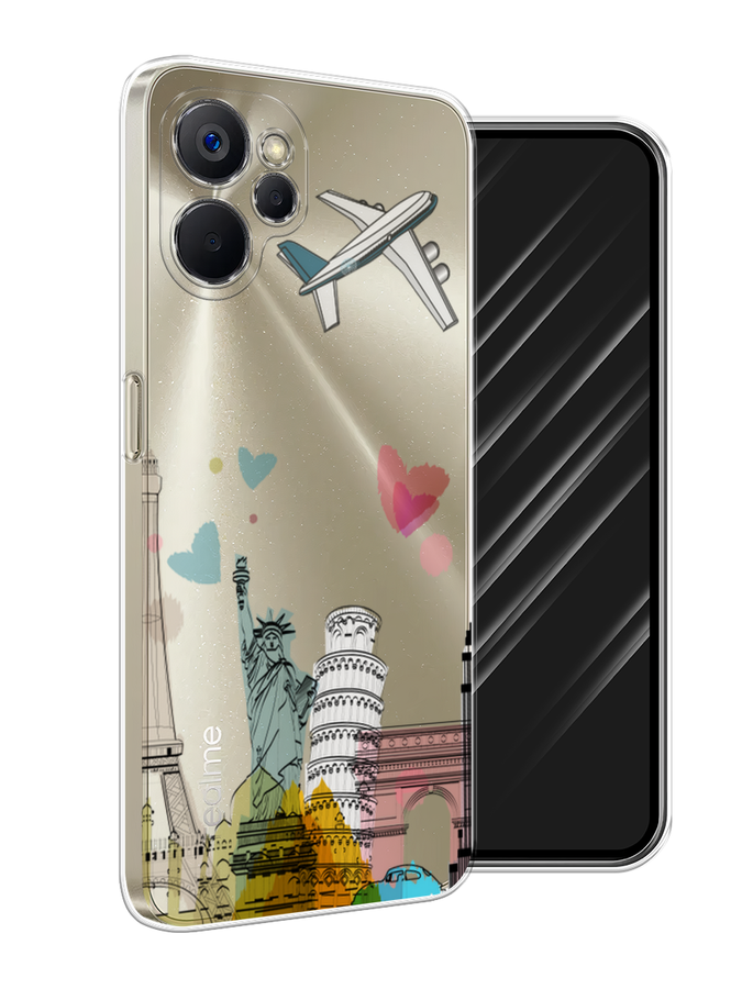 

Чехол Awog на Realme 9i 5G/10T 5G "Самолет путешествий", Желтый, 2513950-10