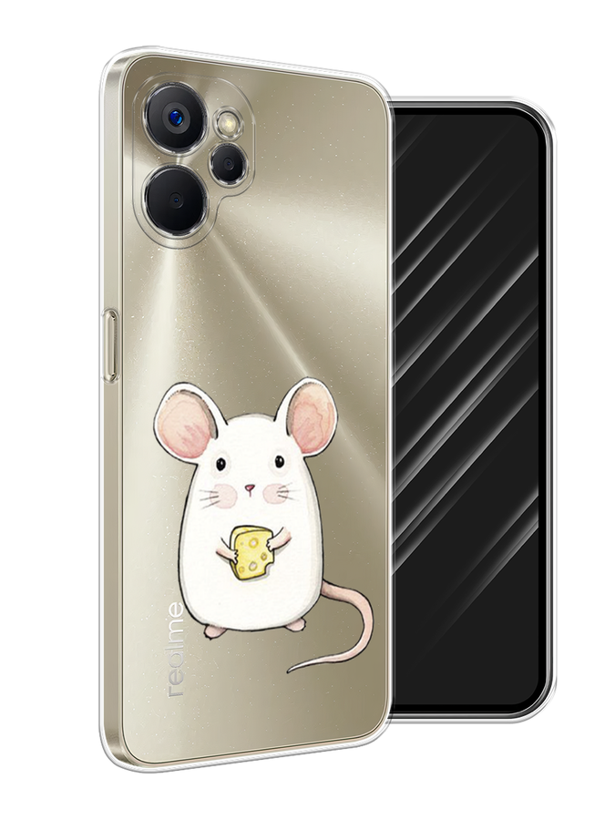 

Чехол Awog на Realme 9i 5G/10T 5G "Мышка", Белый, 2513950-1