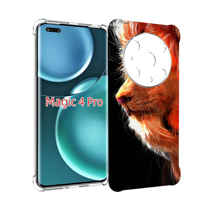 

Чехол MyPads Арт-рисунок-льва мужской для Honor Magic4 Pro, Прозрачный, Tocco