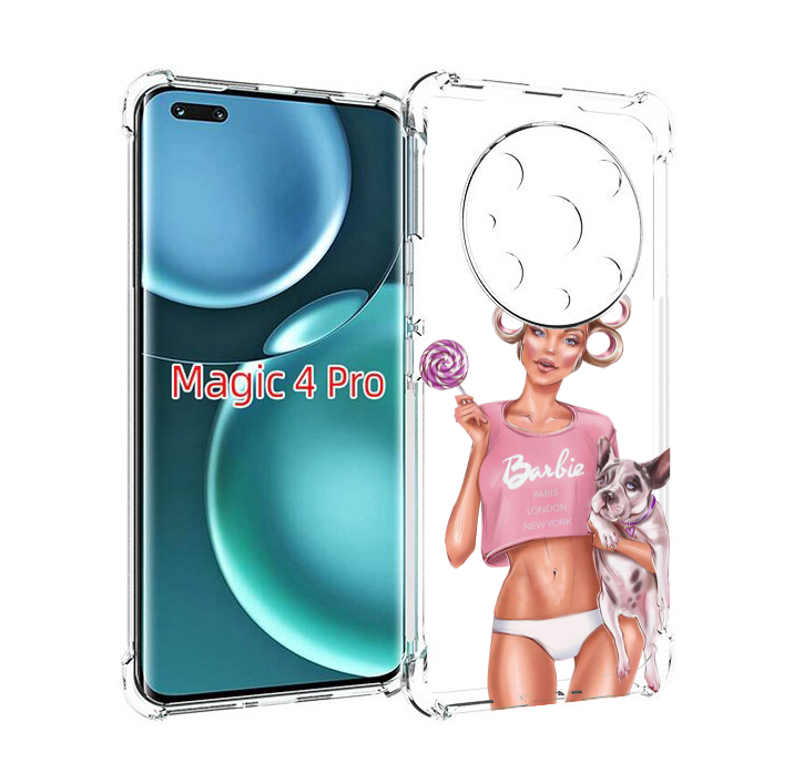 

Чехол MyPads Барби-с-собачкой женский для Honor Magic4 Pro, Прозрачный, Tocco