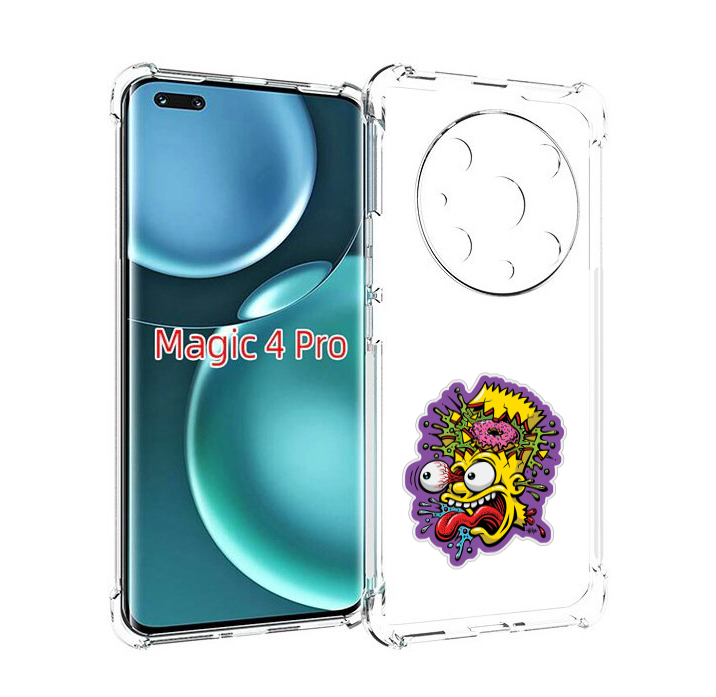 

Чехол MyPads Барт-Симпсон для Honor Magic4 Pro, Прозрачный, Tocco