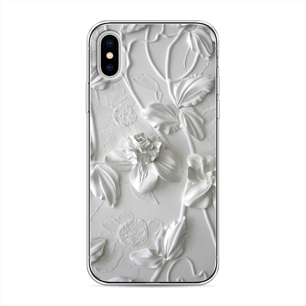 

Чехол Awog на Apple iPhone X (10) / Айфон X (10) "Гипсовые цветы", 11050-7