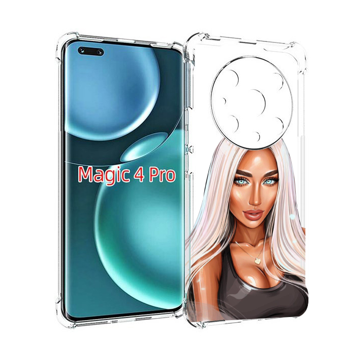 

Чехол MyPads Блондинка женский для Honor Magic4 Pro, Прозрачный, Tocco