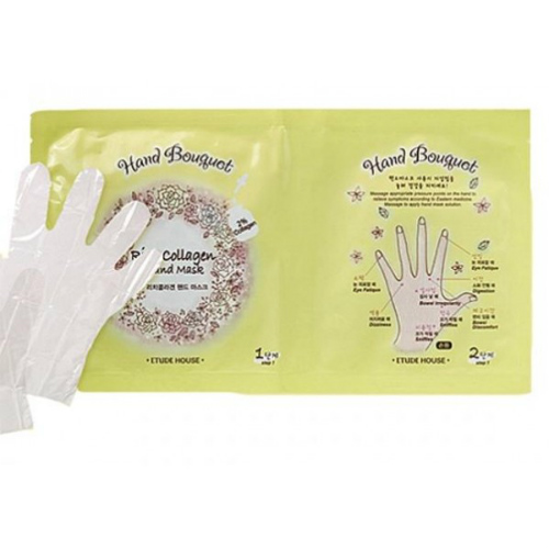 

Etude House Маска для рук тканевая с коллагеном Hand bouguet 16 мл