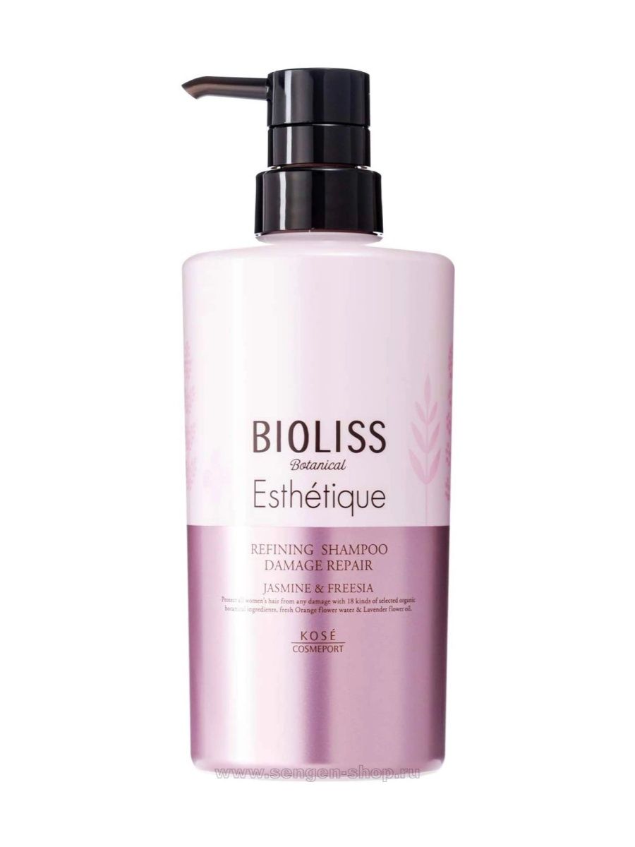 фото Шампунь для волос kose восстанавливающий bioliss botanical esthetique refining 500мл