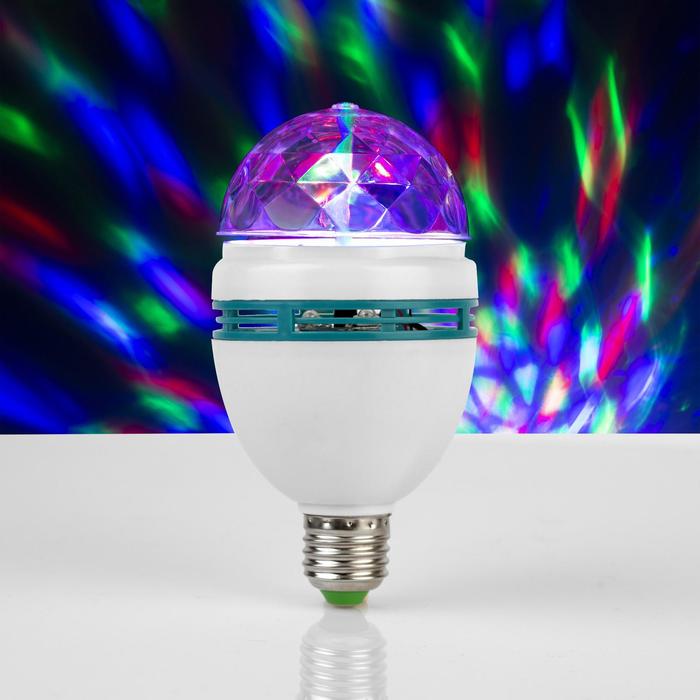 

Лампа хрустальный шар, d=8 см, эффект зеркального шара 17х8х8 220V, тип цоколя Е27