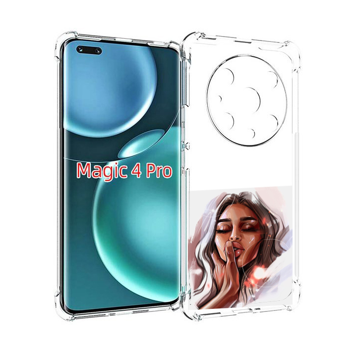 

Чехол MyPads Большие-губы женский для Honor Magic4 Pro, Прозрачный, Tocco