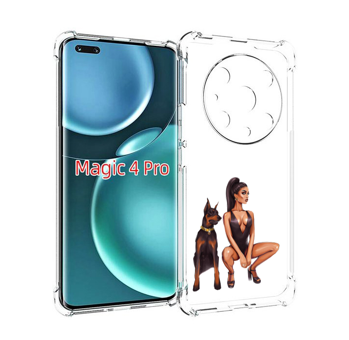 

Чехол MyPads Борзая-девушка для Honor Magic4 Pro, Прозрачный, Tocco