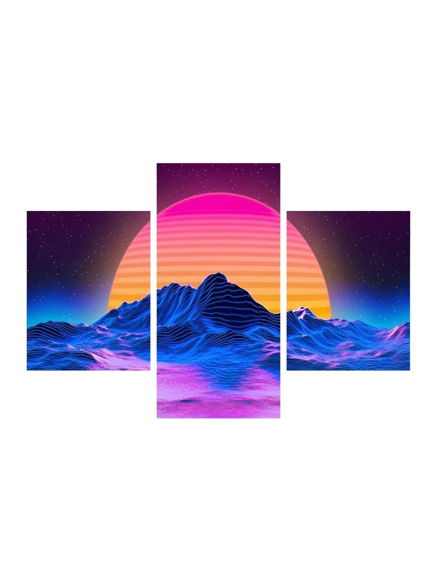 

Картины Красотища Модульная картина Retro wave 120х80, Модульная картина Retro wave 120х80