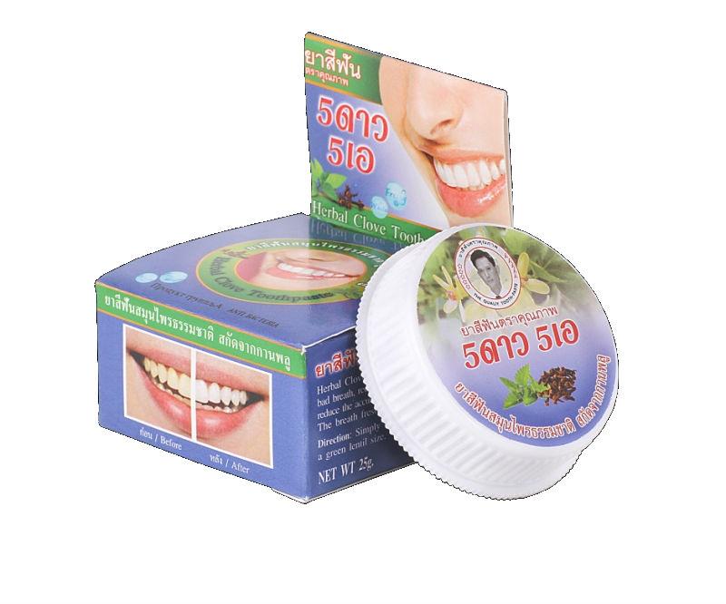 фото Зубная паста 5 stars cosmetic herbal clove toothpaste гвоздика, мята, ромашка 5 star cosmetic