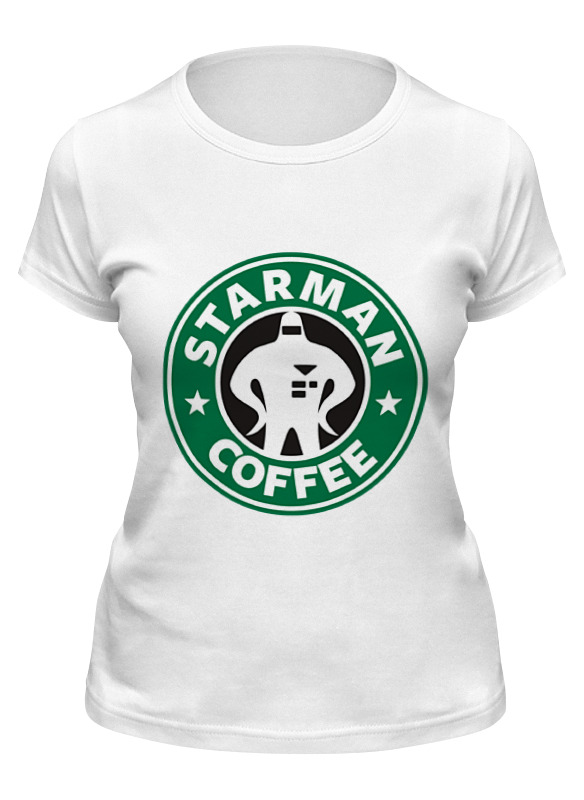 

Футболка женская Printio Starman coffee белая 2XL, Белый, Starman coffee