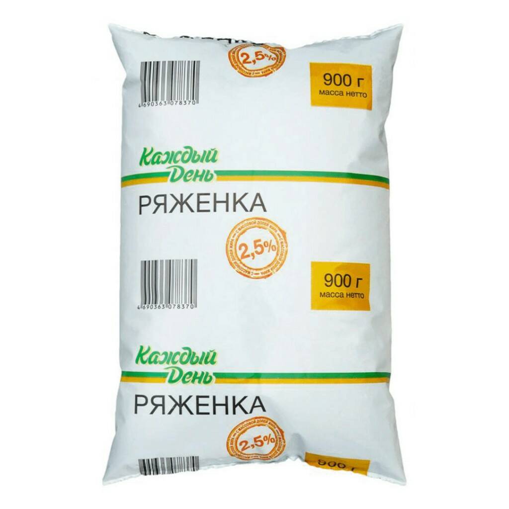 

Ряженка Каждый День 2,5% 900 мл