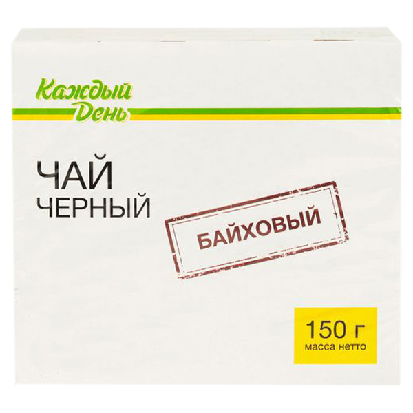 Чай черный Каждый День Байховый в пакетиках 1,5 г х 100 шт