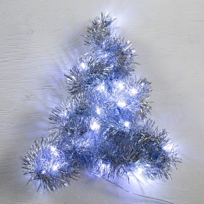 

Гирлянда Мишура 1 м роса IP20 серебристая нить 22 LED 6 слоёв свечение белое CR2032х2, Гирлянда Мишура» 1 м роса, IP20, серебристая нить, 22 LED, 6 слоёв, свечение белое, CR2032х2