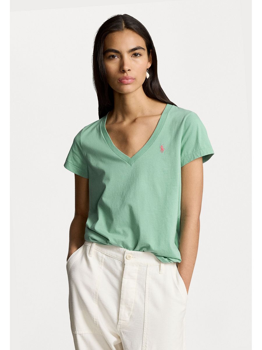 

Футболка женская Polo Ralph Lauren PO221D0FI зеленая M, Зеленый, PO221D0FI