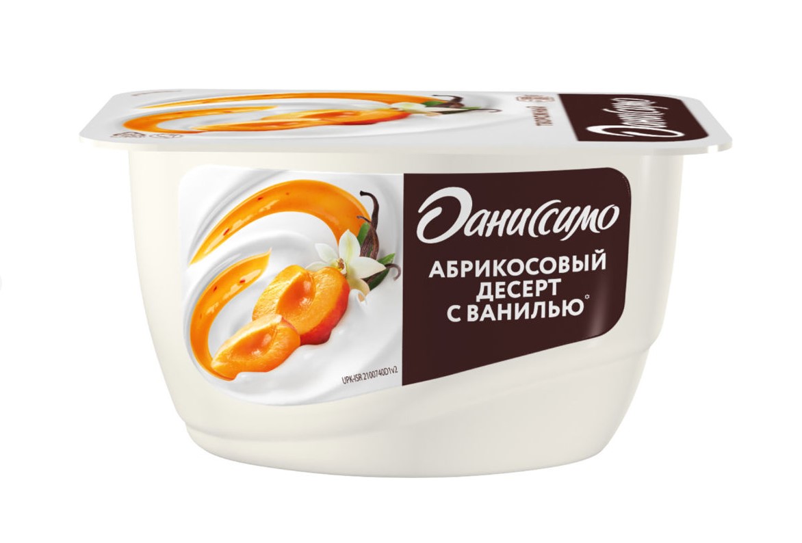 фото Десерт творожный даниссимо абрикос и ваниль 5,6% бзмж 130 г