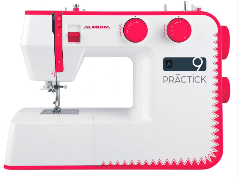 Швейная машина Aurora PRACTICK 9 красная швейная машина aurora practick 5 320607 белая