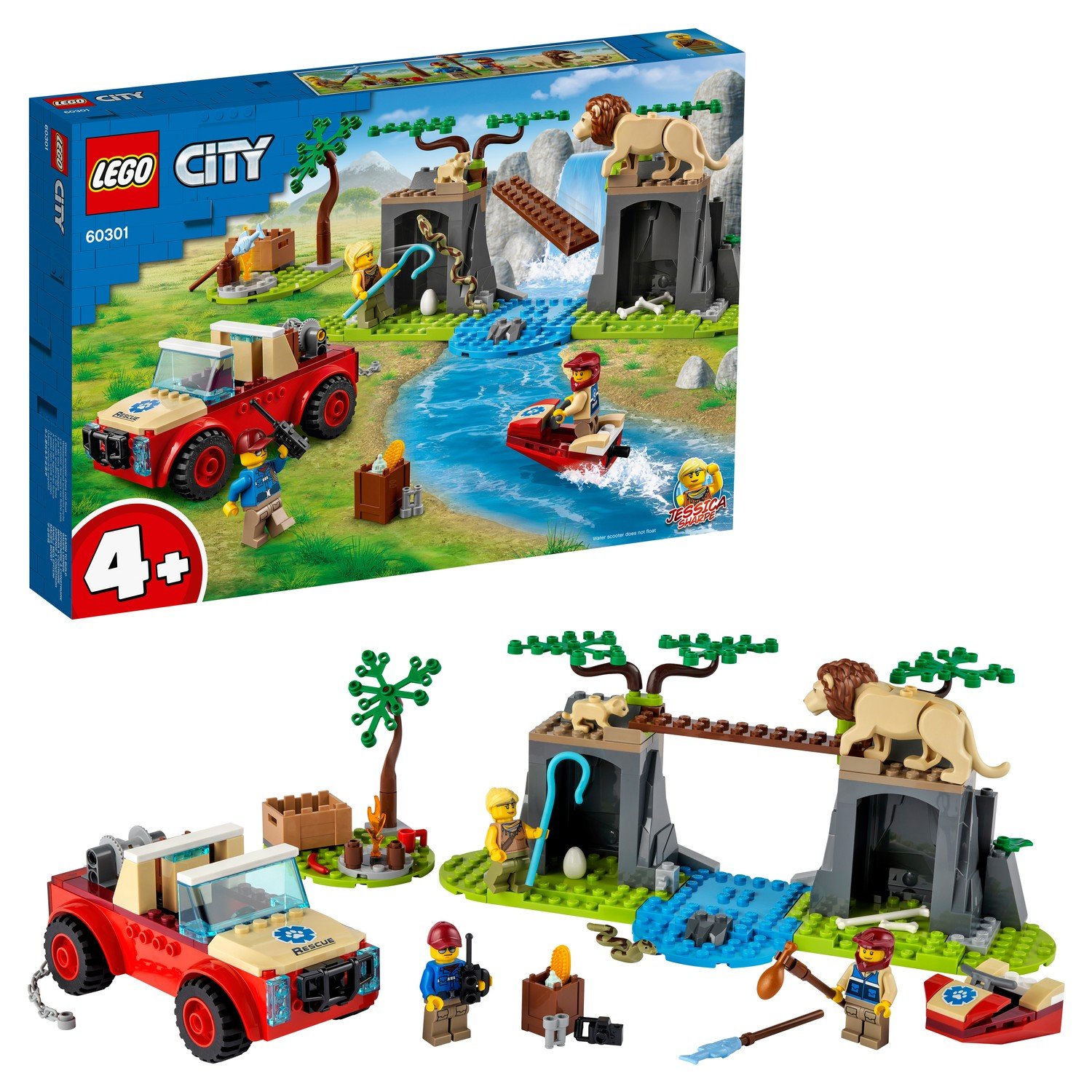 Конструктор LEGO City Wildlife Спасательный внедорожник для зверей 60301 конструктор lego city спасательный внедорожник для зверей 60301