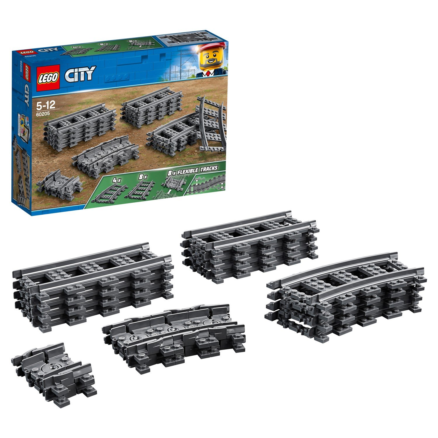 фото Конструктор lego city trains рельсы 60205