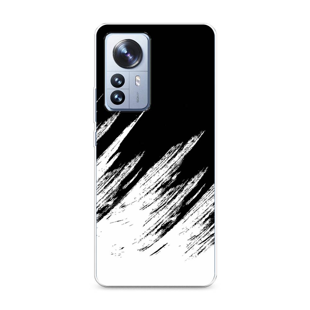 фото Силиконовый чехол "черно белые брызги" на xiaomi 12 pro awog