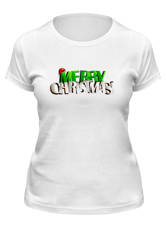 

Футболка женская Printio Merry christmas белая 2XL, Белый, Merry christmas