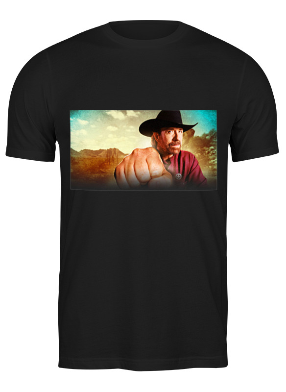 

Футболка мужская Printio Chuck norris черная M, Черный, Chuck norris