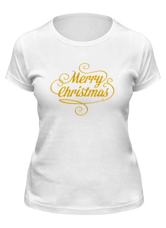 

Футболка женская Printio Merry christmas белая 2XL, Белый, Merry christmas