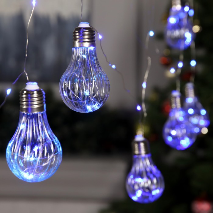

Гирлянда Нить 3 м роса с насадками Лампочки объёмные IP20 100 LED свечение синее 3.5 В, Гирлянда Нить» 3 м роса с насадками Лампочки объёмные», IP20, серебристая нить, 100 LED, свечение синее, 3.5 В