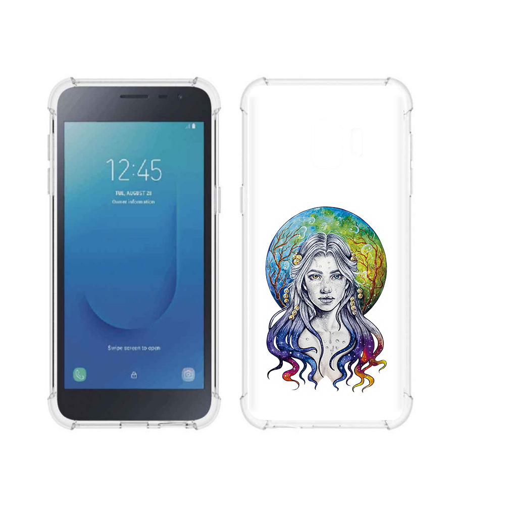 Чехол MyPads Tocco для Samsung Galaxy J2 Core девушка с красивыми волосами