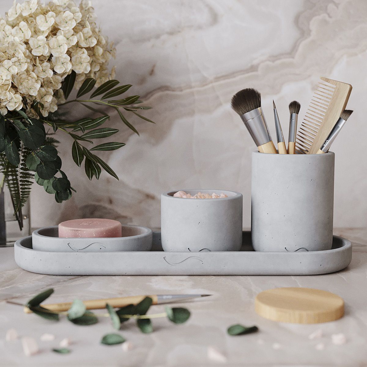 

Набор для ванной MUSKO Astrid 15 бетон серый матовый