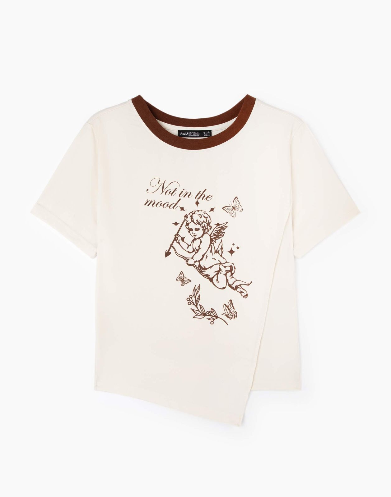 

Футболка для девочки Gloria Jeans GKT023969 бежевый/коричневый 7-8л/128, GKT023969