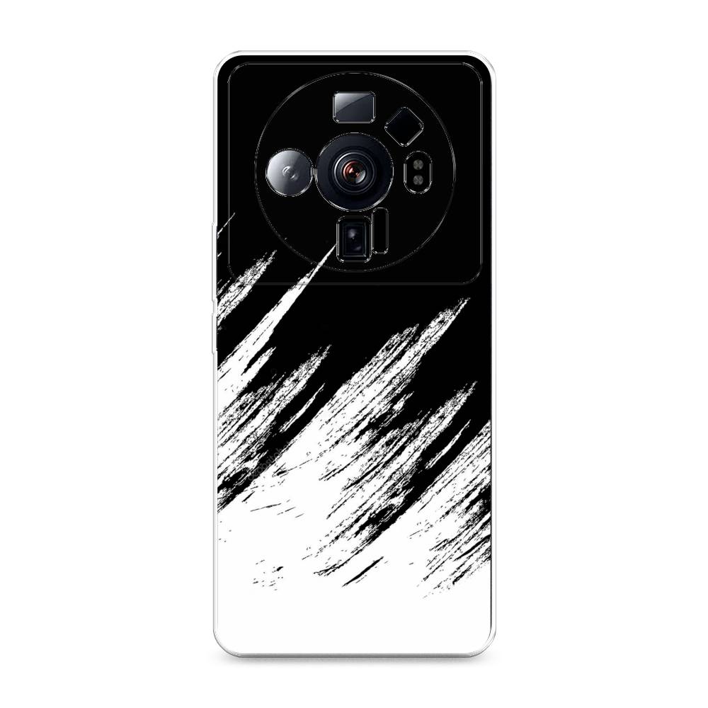 фото Силиконовый чехол "черно белые брызги" на xiaomi 12s ultra awog
