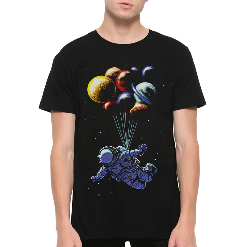 

Футболка мужская Dream Shirts Космонавт и Шарики черная XS, Черный, Космонавт и Шарики