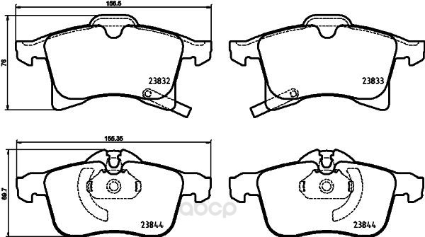 

Тормозные колодки brembo дисковые P59089