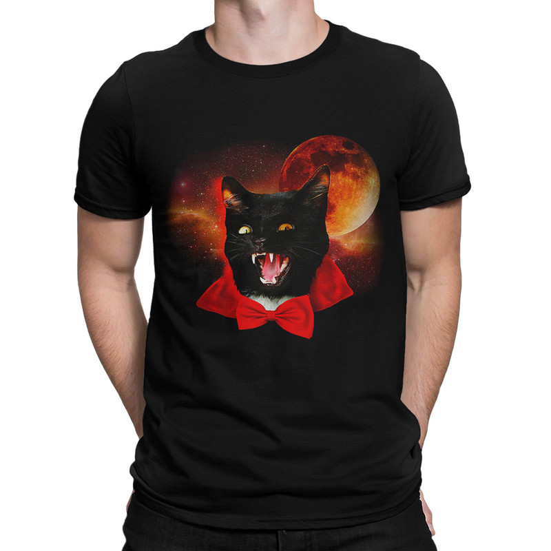 

Футболка мужская Dream Shirts Кот-Вампир черная L, Черный, Кот-Вампир