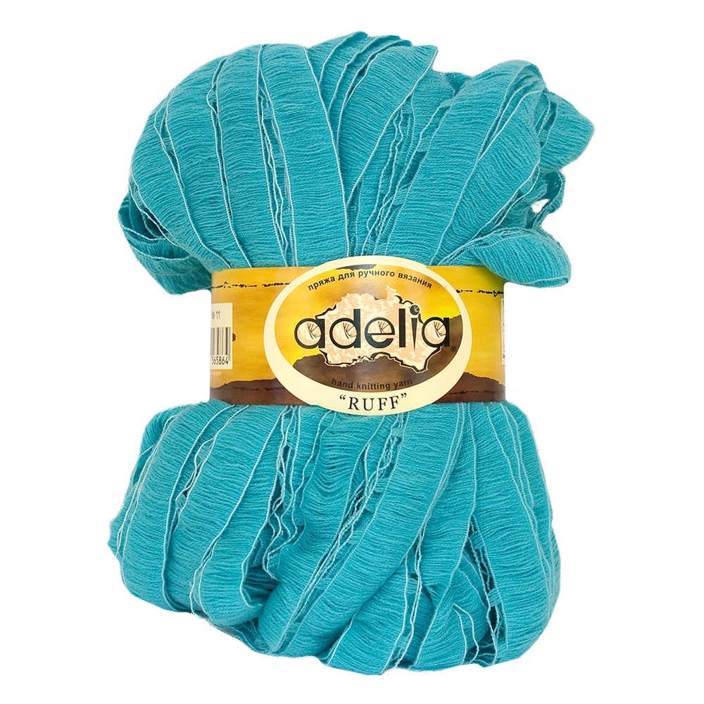 

Пряжа Adelia Ruff 100% акрил, 2х150 г, 60+-3 м, №11, бирюзовая, Ruff