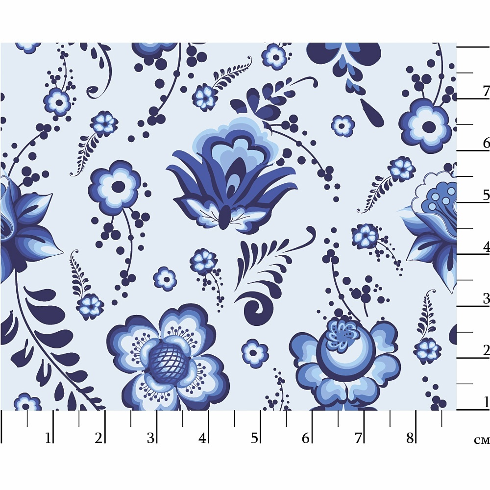 

Ткань хлопок PEPPY 50х55 см ЛЧ-10 белая, Голубой