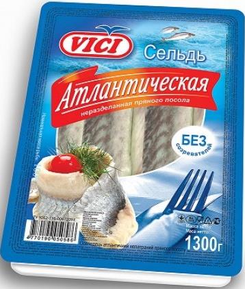 

Сельдь Vici атлантическая пряного посола 1 300 г