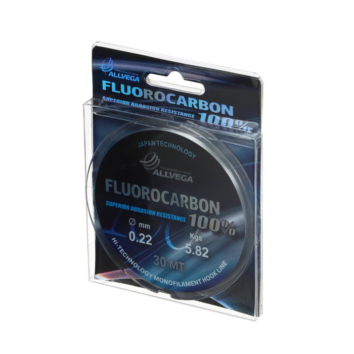 

Леска монофильная ALLVEGA "FX Fluorocarbon 100%" 30м 0,22мм, 5,82кг, флюорокарбон 100%, Прозрачный, FX Fluorocarbon 100%