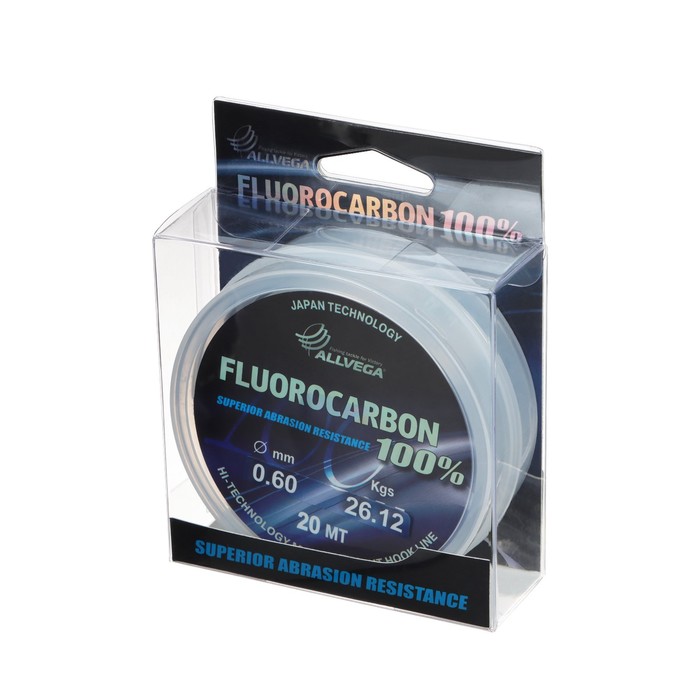 

Леска монофильная ALLVEGA "FX Fluorocarbon 100%" 20м 0,60мм, 26,12кг, флюорокарбон 100%, Прозрачный, FX Fluorocarbon 100%