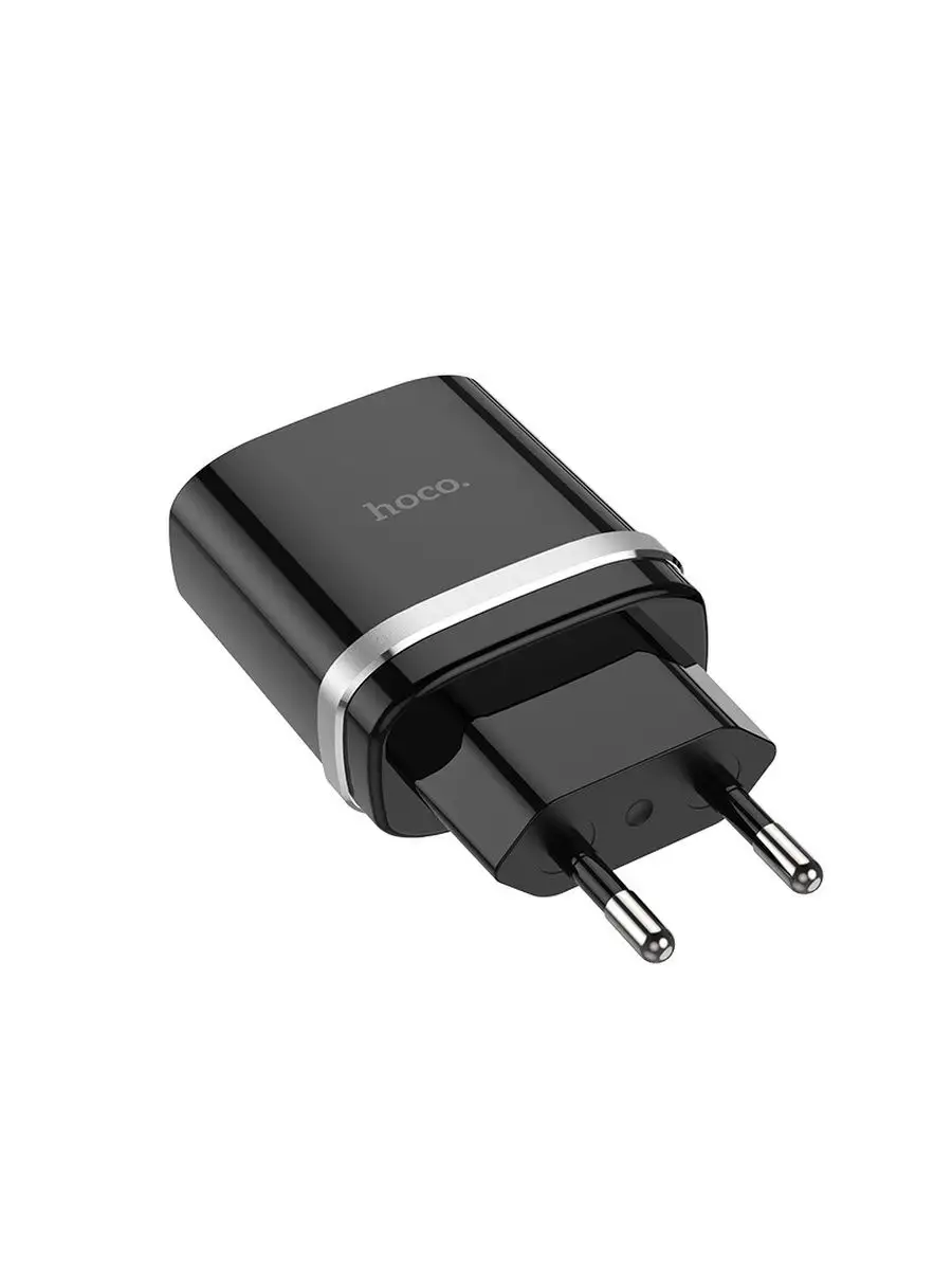 Блок питания (сетевой адаптер) HOCO С12Q Smart QC3.0, один порт USB, 5V, 3.0A, черный