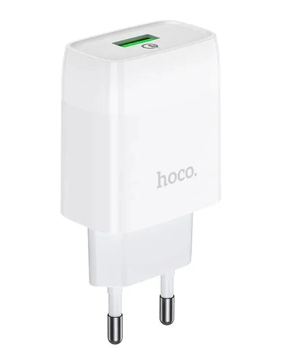 Сетевое зарядное устройство HOCO C72Q Glorious QC3.0 USB, белый