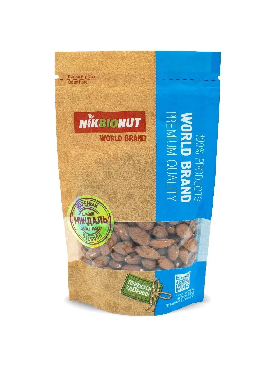

Миндаль NIKBIONUT 150 г, NIK086