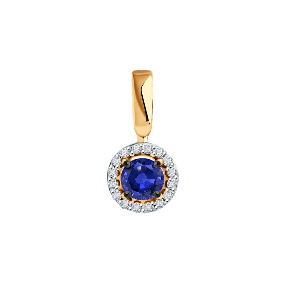

Кулон из красного золота с бриллиантом/сапфиром Diamant 51-230-01772-1, 51-230-01772-1