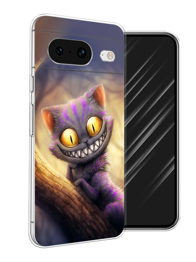 

Чехол Awog на Google Pixel 8 "Cheshire Cat", Фиолетовый;желтый, 271550-1