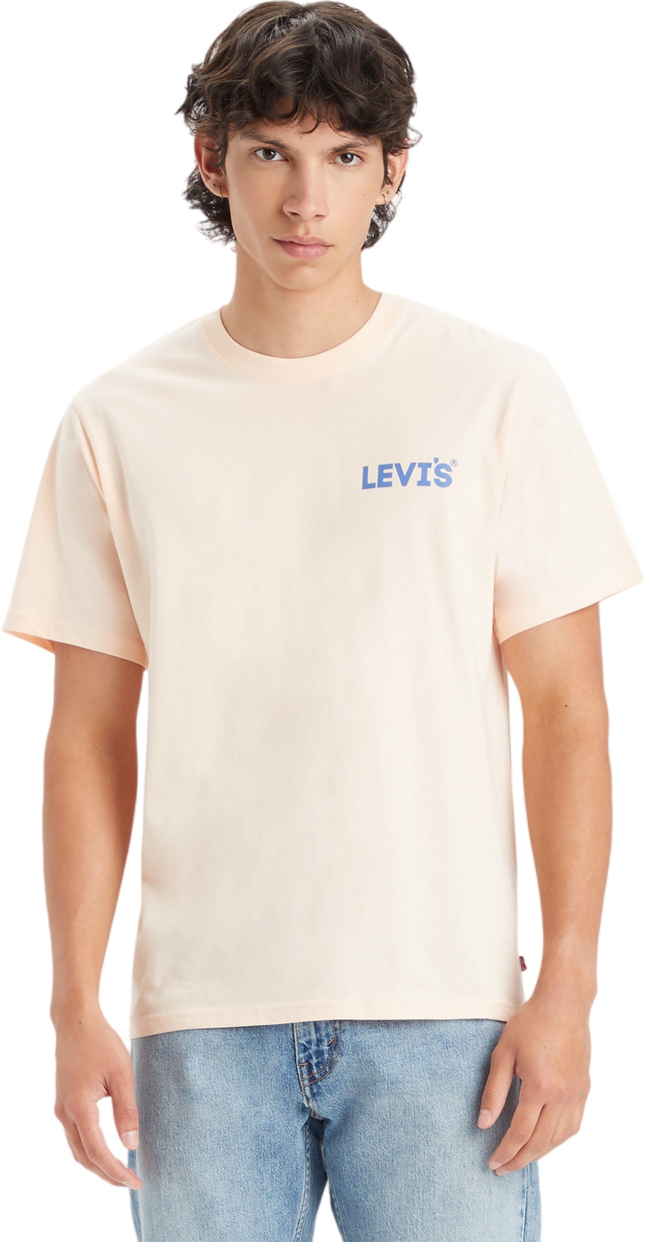 Футболка мужская Levi's Men Relaxed Fit Graphic Tee розовая XS розовый