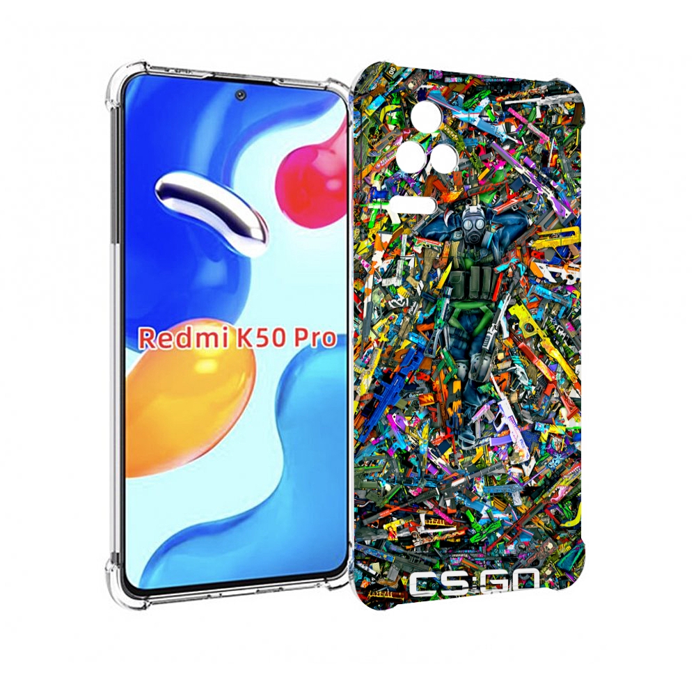 Чехол MyPads CS GO guns skins мужской для Xiaomi Redmi K50 / K50 Pro