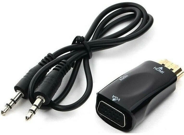 Адаптер Bion HDMI - VGA, 3.5м черный