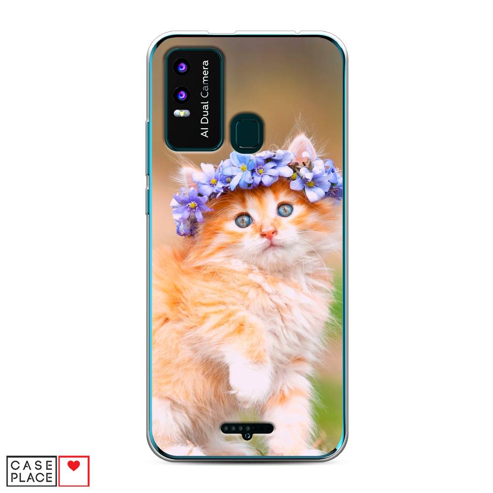 

Чехол Awog на BQ 6630L Magic L / BQ 6630L Мэджик L "Рыжий кот в венке", Разноцветный, 201650-1