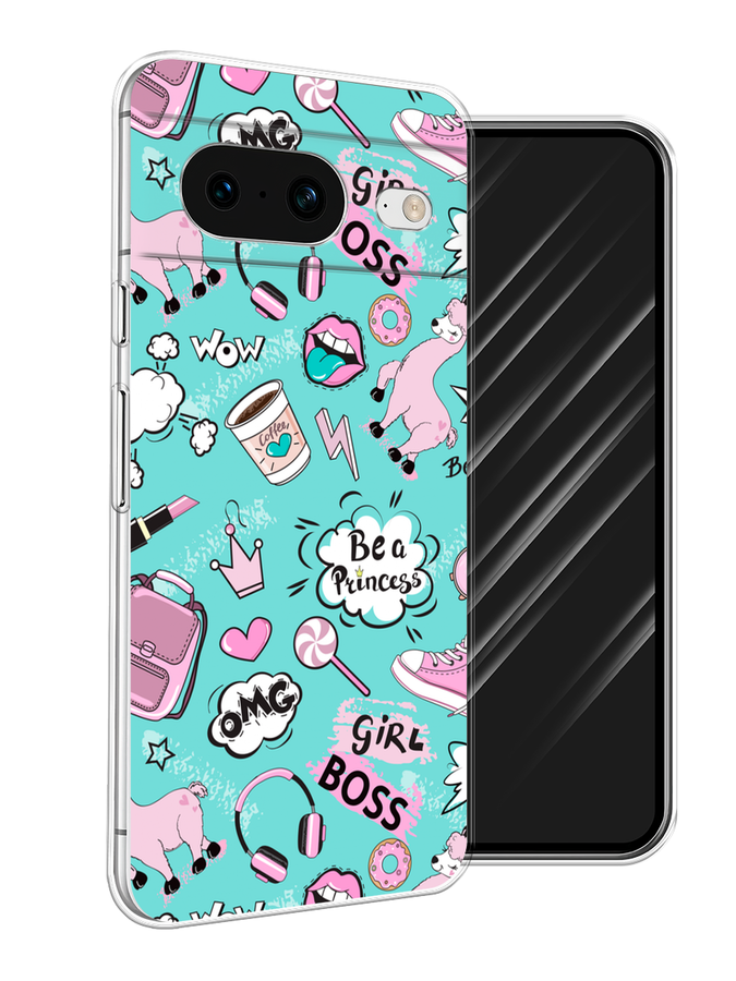 

Чехол Awog на Google Pixel 8 "Стильная лама", Голубой;розовый;белый, 271550-1